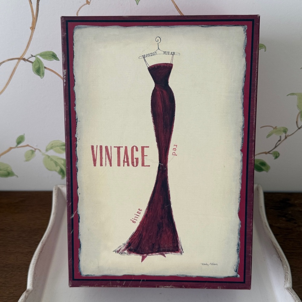 Vintage Emily Adams Red Evening Gown Photo - Storage - Keepsake Box